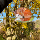 Smiley Leaf Fox Stained Glass Suncatcher