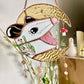 Sunkissed Yellow Moon Opossum Suncatcher
