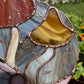 Mushroom Opossum Stained Glass Suncatcher