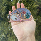 Mushroom Opossum Stained Glass Ornament