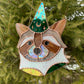 Wizard Raccoon Stained Glass Suncatcher