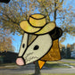Golden Yellow Cowboy Opossum Suncatcher
